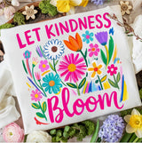 White Let Kindness Bloom Tee