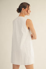 Front Tie Pleated Dress