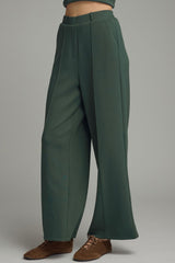 Hunter Green Pull-on Pinch Pleat Front with Pockets Pant