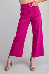 Curvy Soft Washed Wide Leg Pants