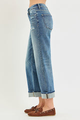 Jenny's Cropped Boyfriend Cuffed Jeans