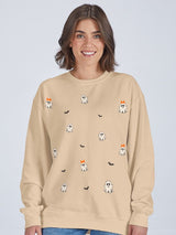 SS Cream Ghost Spooky Crewneck