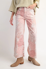 Patchwork Printed Stretch Pants