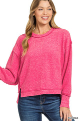 Brushed Melange Hacci Oversized Sweater