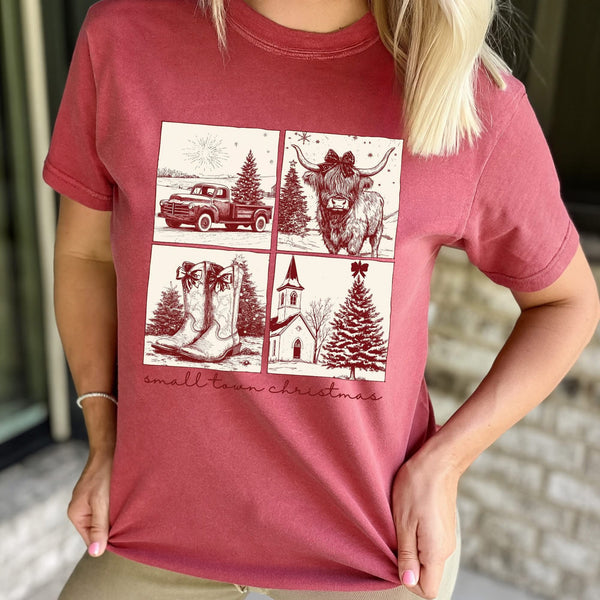 Western Small Town Christmas Tee
