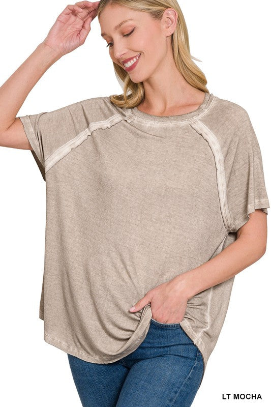 Distressed Hem Tee