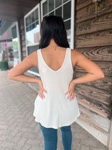 Basic Ribbed V-Neck Tank