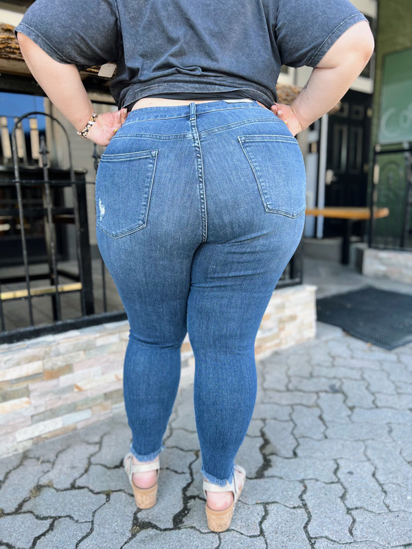 Curvy Jocelynn tummy control skinny jean