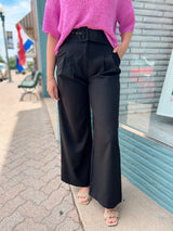 Black Belted Dress Pants