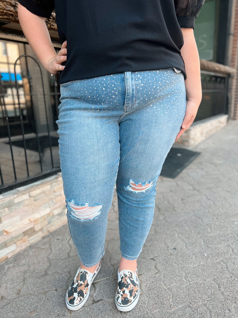 Curvy Starr's Rhinestone Jeans