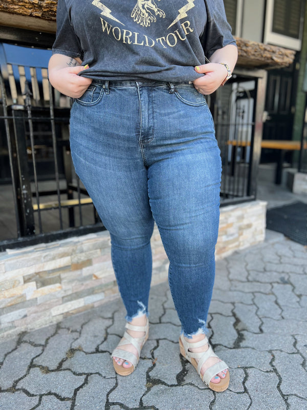 Curvy Jocelynn tummy control skinny jean