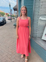 Side Cut Out Midi Dress