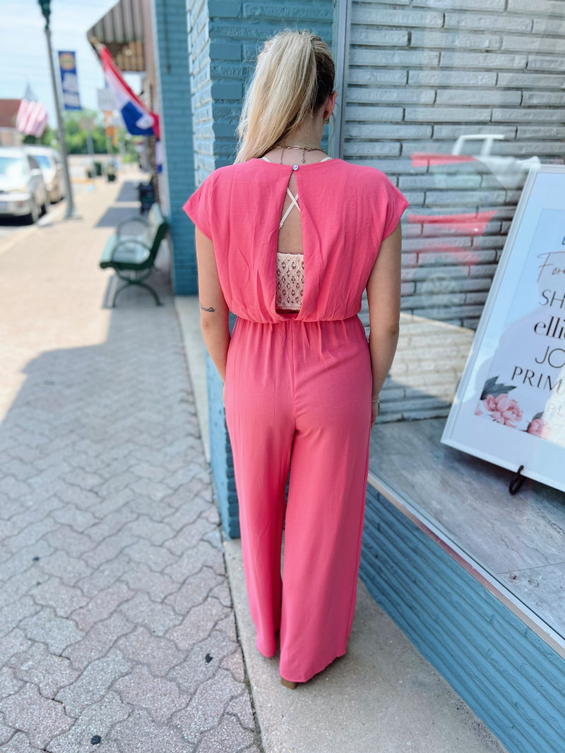 Front Tie Detail Jumpsuit