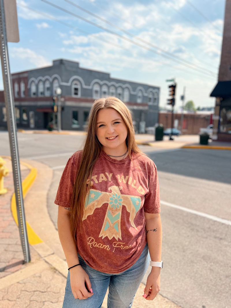 Vintage Wine Stay Wild Tee