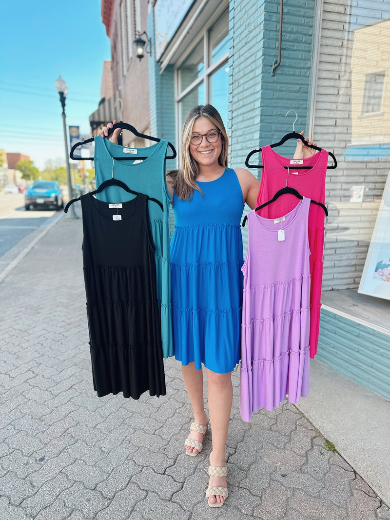 Basic tiered tank dress