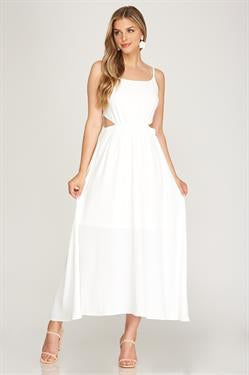 Side Cut Out Midi Dress