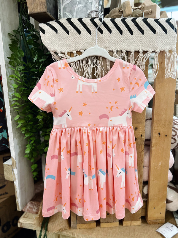 Kids Pink Unicorn Dress