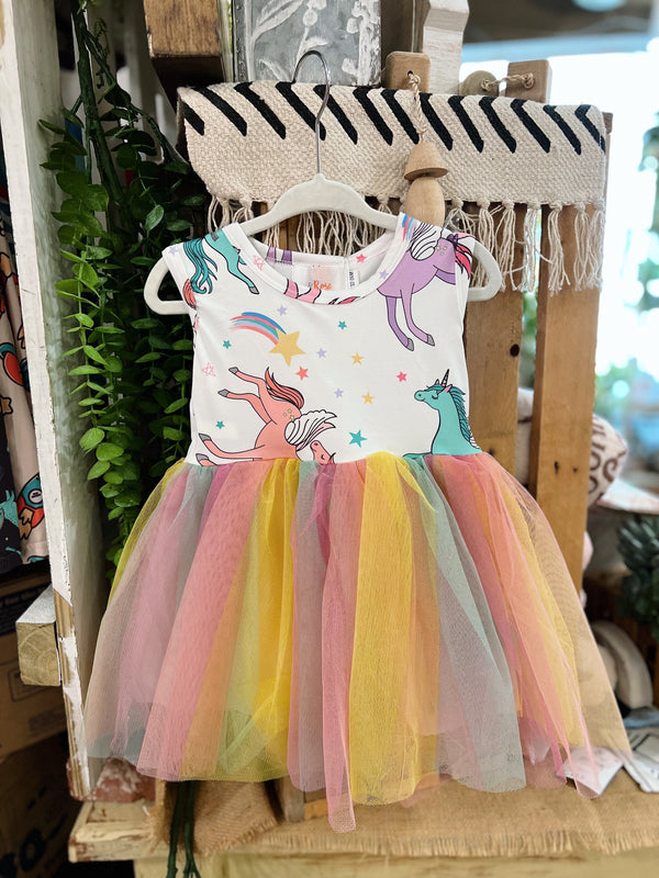 Kids Unicorn Tulle Dress