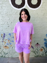 Halo Snow washed Boxy Top and Shorts Set