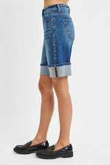 Poet's High Rise Mid Length Cuffed Shorts