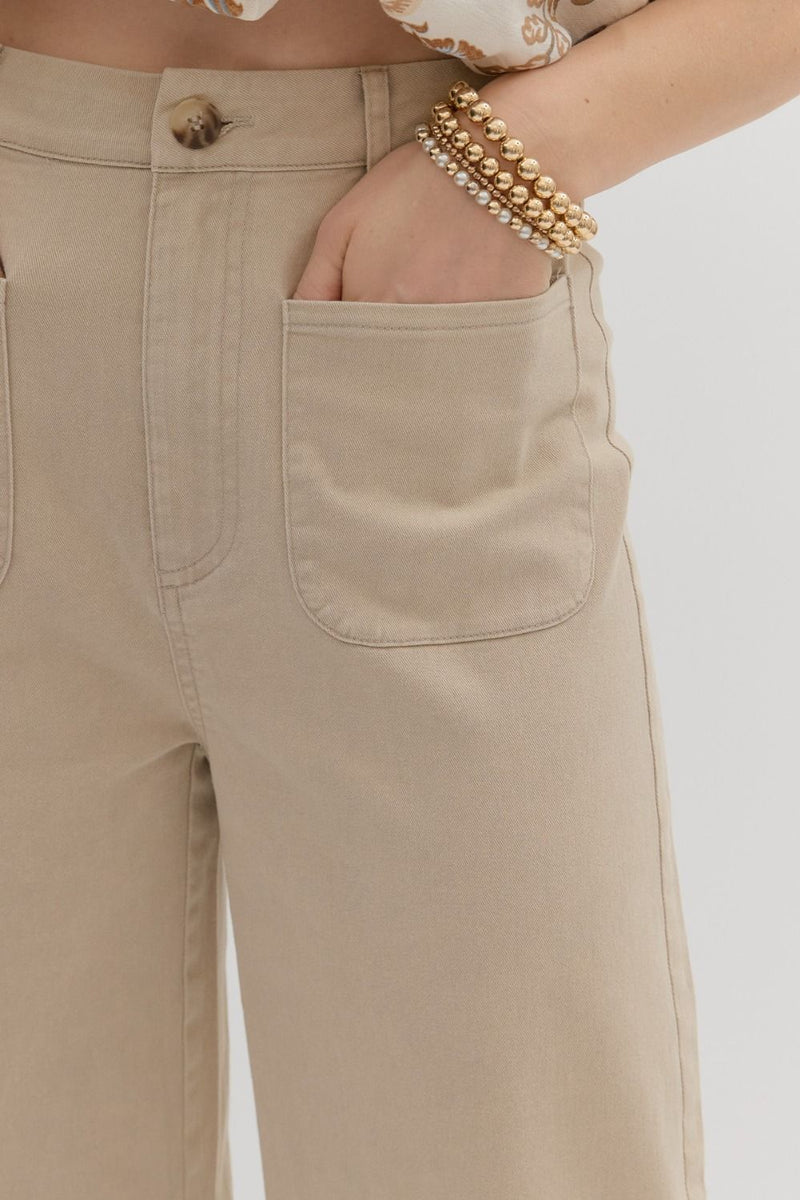 Stone Front Pocket Pants