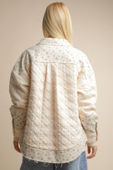 Quilted Floral Button Down Shacket