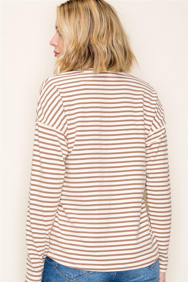 China Collared V Neck Long Sleeve Mico Brushed