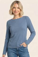 Wide Crew Neck Super Soft Long Sleeve Top
