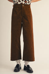 Brown Wide Leg Corduroy Pant
