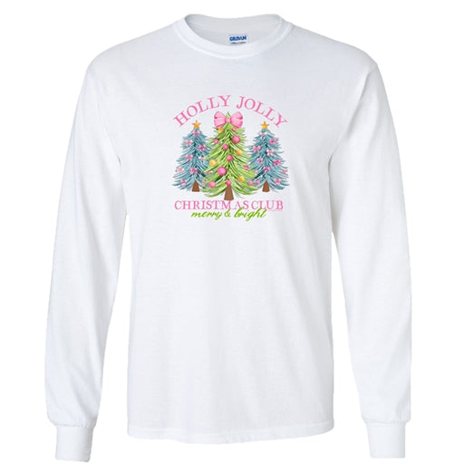 Holly Jolly Christmas Club Long Sleeve Tee