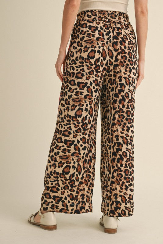 Leopard Pants with Red Striped Side