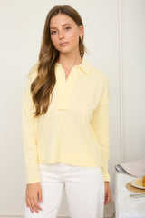 Exposed Seam Long Sleeve Collared Shirt