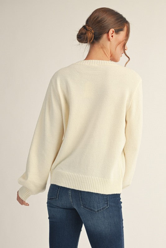 Ivory Teddy Bear Sweater