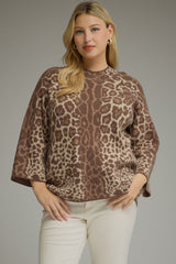 Curvy Animal Print Sweater