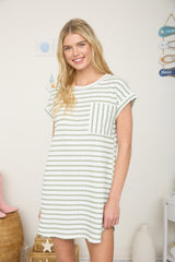 Textured Short Sleeve Dress