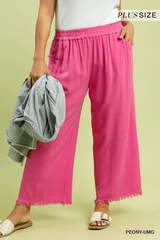 Curvy Cropped Linen Pants