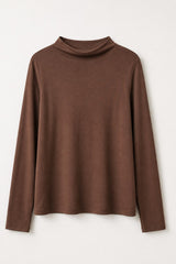 Soft Solid Mock Neck Top