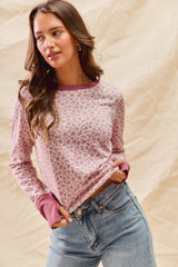 Ivory Floral Knit Long Sleeve Top