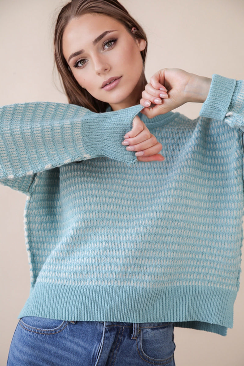 Chunky Knit Exposed Seam Sweater