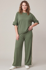 Curvy Contrast Scuba Pants