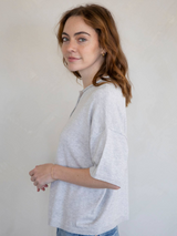 Heathered Gray  Short Sleeve Cardigan