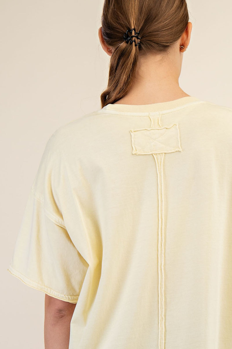 Curvy Soft Cotton Top Raw Seam