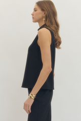 Black Modal Sleeveless Top