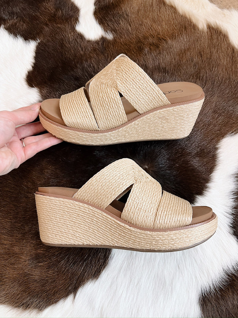 Logan's Rattan Wedge Sandal