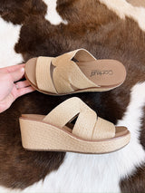 Logan's Rattan Wedge Sandal