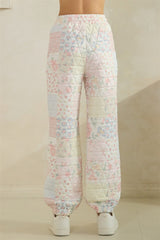 Pastel Quilted Floral Pants
