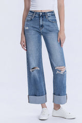 Claudia Cropped Wide Leg Jeans
