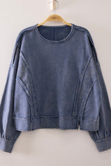 Vintage Wash Raw Edge Top