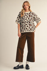 Brown Wide Leg Corduroy Pant