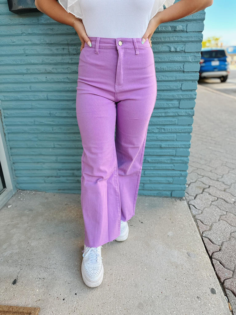 Sadie's Wide Leg Cropped Jeans